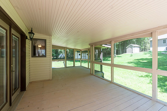 Screened back porch